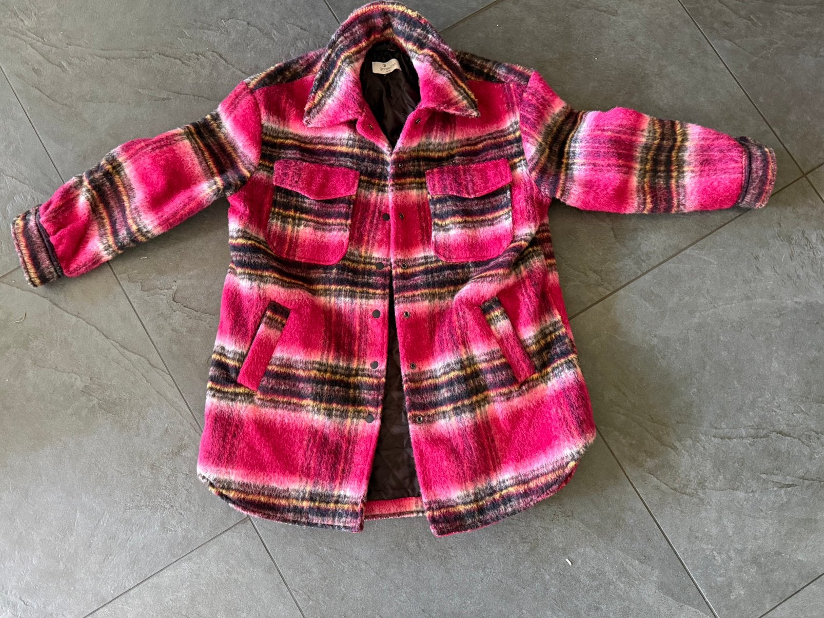 Goosecraft geruite shacket roze/zwart/geel maat XL, Ophalen, Zo goed als nieuw, Maat 38/40 (M), Roze