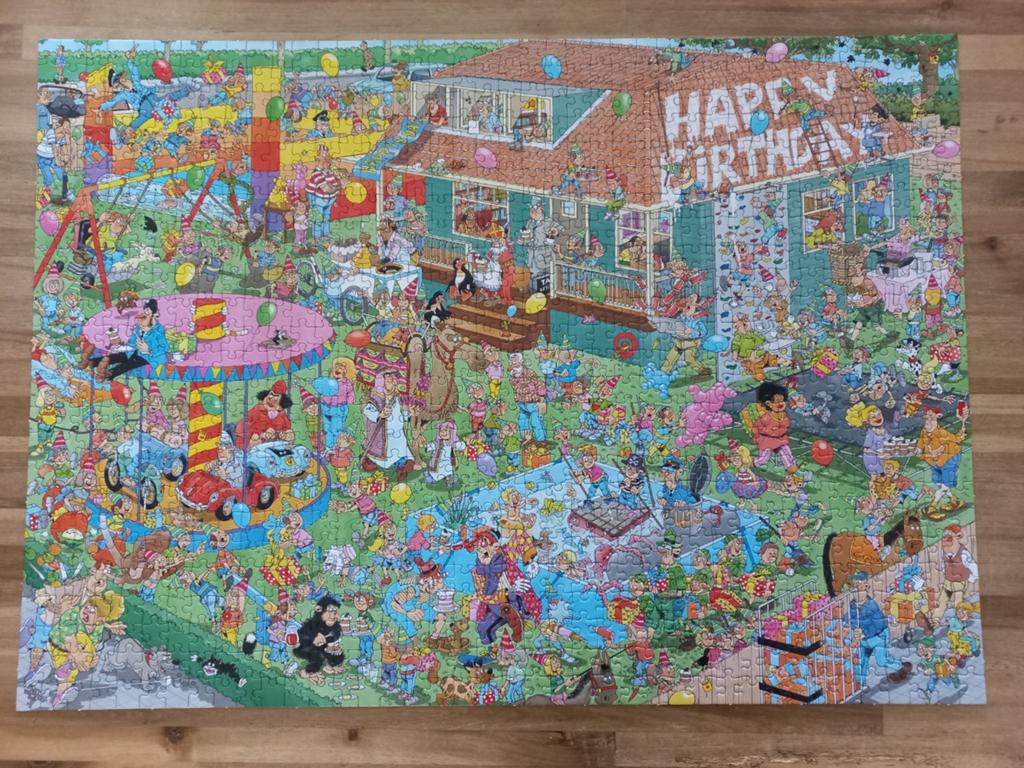 Jan van Haasteren: kinderfeestje, Hobby en Vrije tijd, Denksport en Puzzels, Ophalen, 500 t/m 1500 stukjes, Zo goed als nieuw