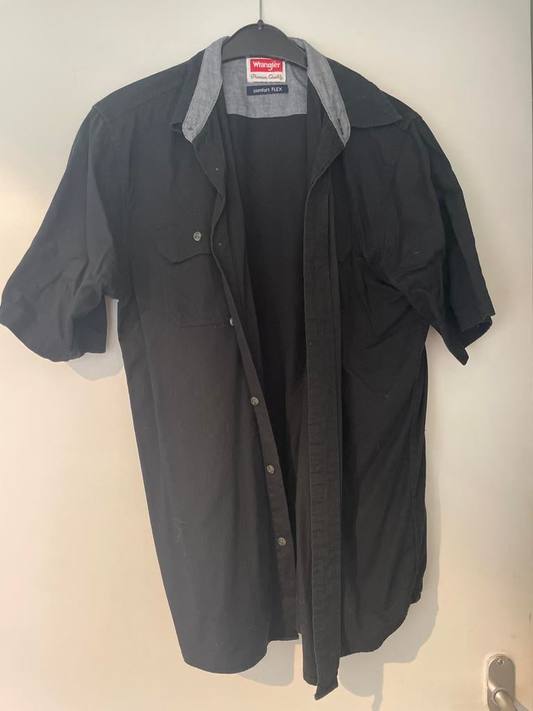 Wrangler Zwart Vintage Overhemd - Nieuw met Comfort Flex, Ophalen of Verzenden, Nieuw, Zwart, Halswijdte 38 (S) of kleiner