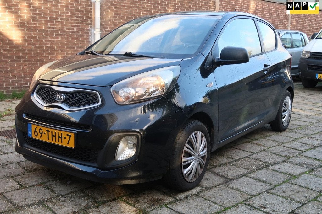 Kia Picanto 1.0 CVVT *Rijklaarprijs *Trekhaak *NAP, Voorwielaandrijving, Euro 5, Gebruikt, Zwart