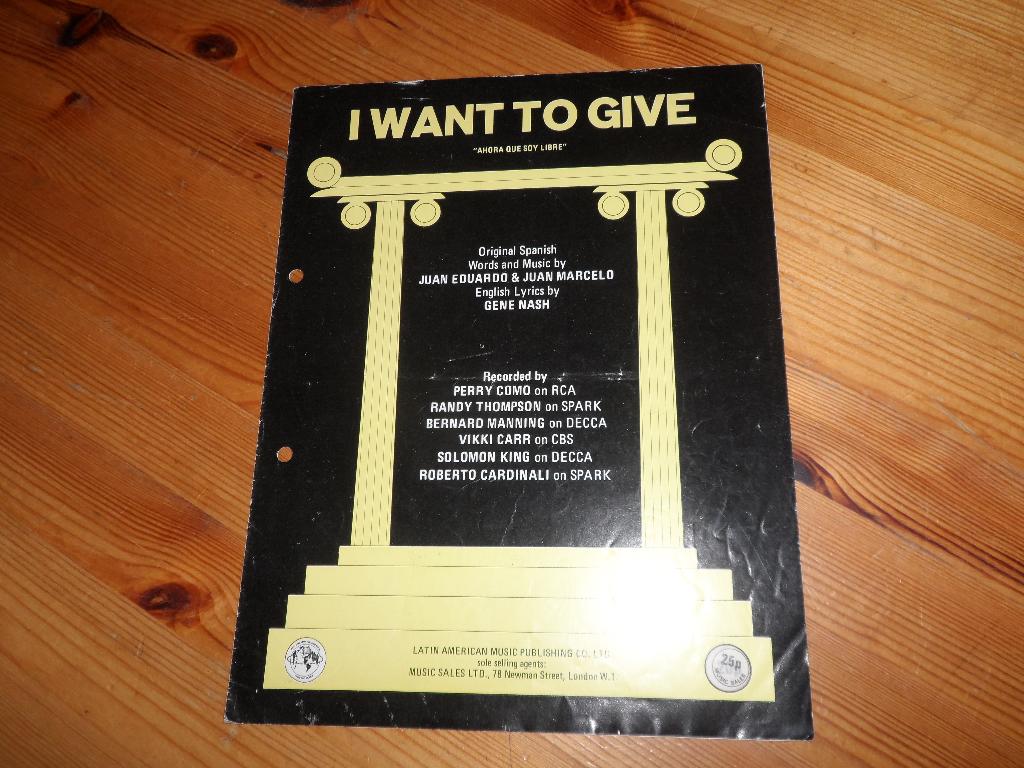I want to give - eduardo / marcelo / gene nash, Gebruikt, Gitaar, Ophalen of Verzenden, Artiest of Componist