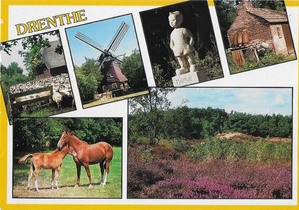 Q603 gelopen ansichtkaart drenthe, Ophalen of Verzenden, 1980 tot heden, Gelopen, Drenthe