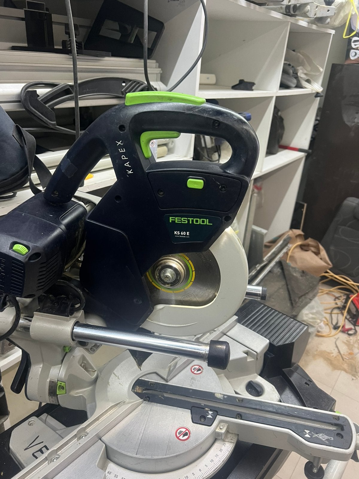 Festool kapex ks 60 Incl. Onderstel, Ophalen of Verzenden, 1200 watt of meer, Afkortzaag, 30 tot 70 mm