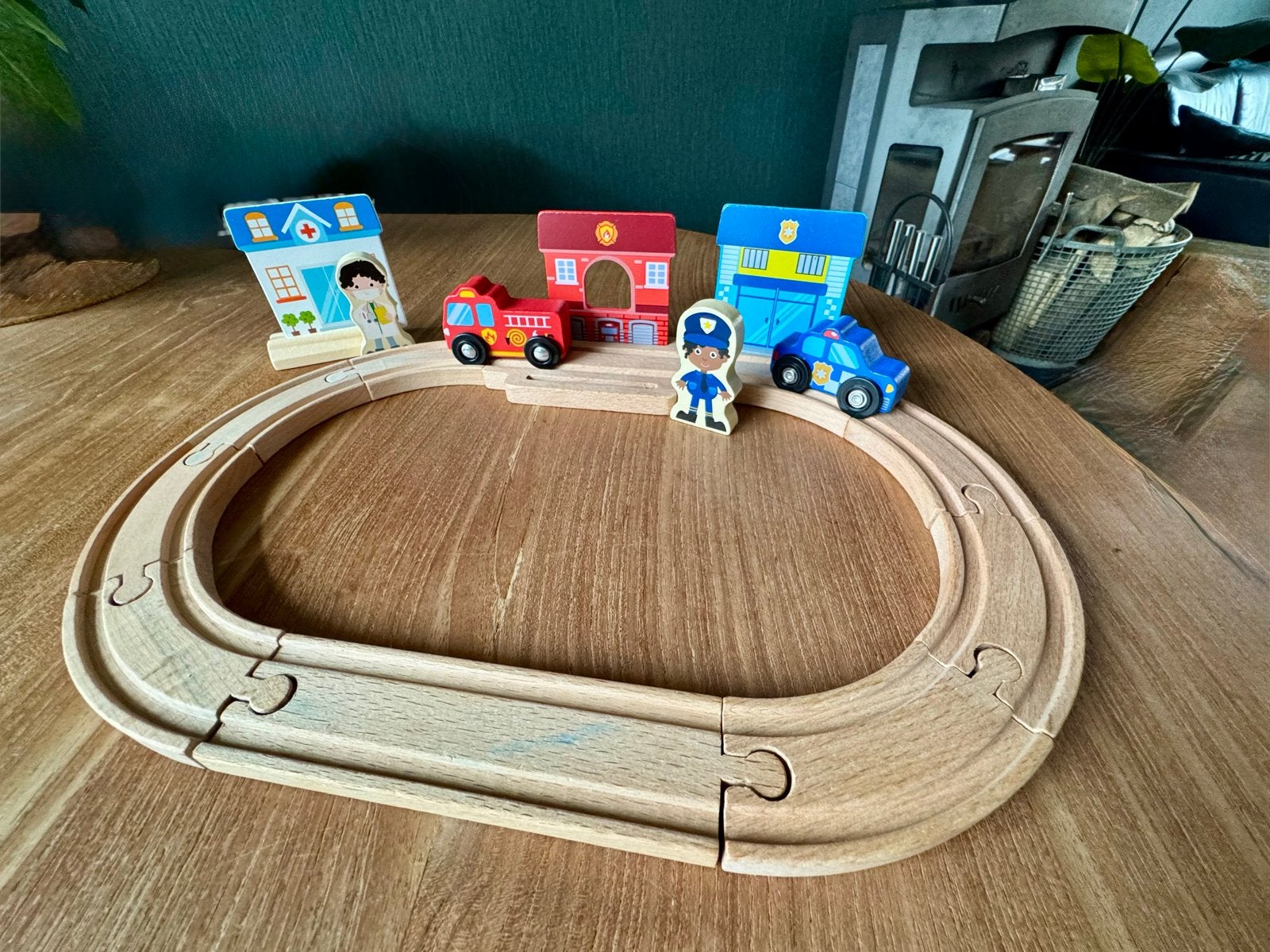 Houten autobaan van Mini Matters, Kinderen en Baby's, Ophalen of Verzenden, Gebruikt, Overige typen