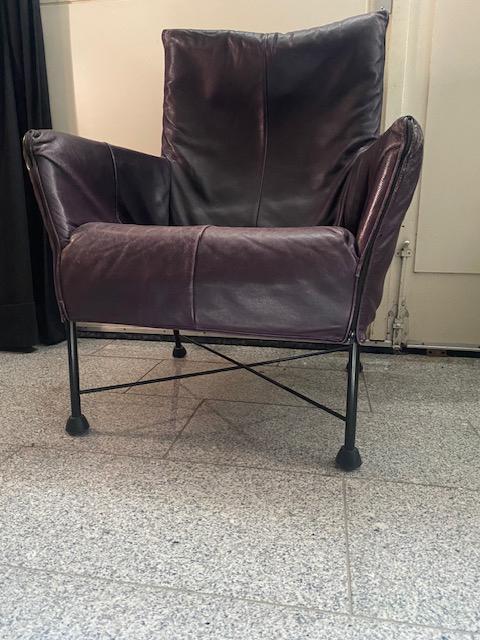 Montis Charly, Huis en Inrichting, Fauteuils, Gebruikt, Leer, Metaal, 50 tot 75 cm, 75 tot 100 cm, Ophalen