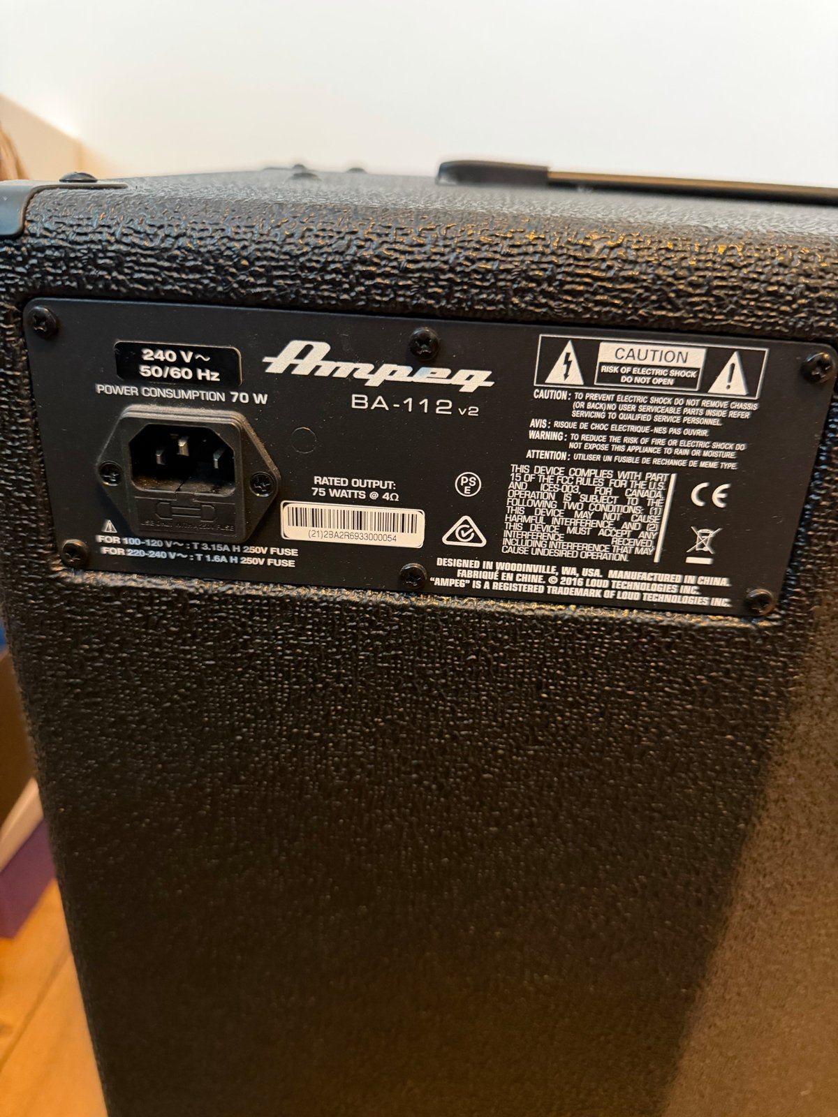 Ampeg BA-112 V2 basgitaarversterker, Ophalen, Zo goed als nieuw, Basgitaar, 50 tot 100 watt