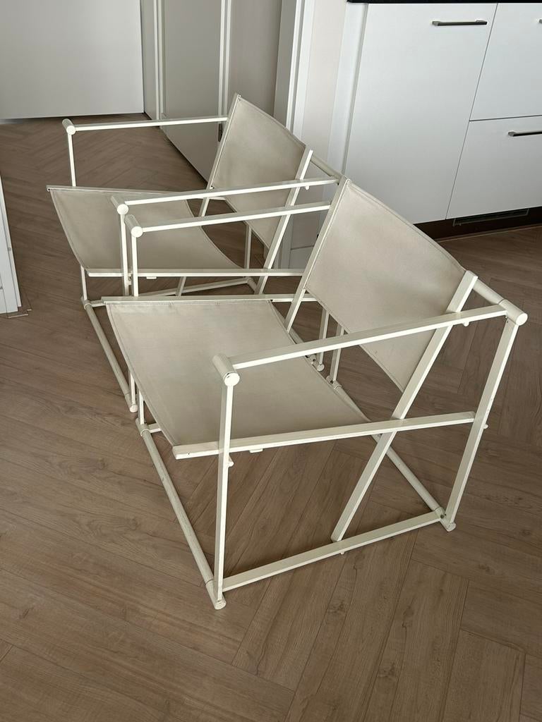 2x vintage FM60 Cube Chairs Radboud van Beekum voor Pastoe, Ophalen, Gebruikt, Wit, Twee