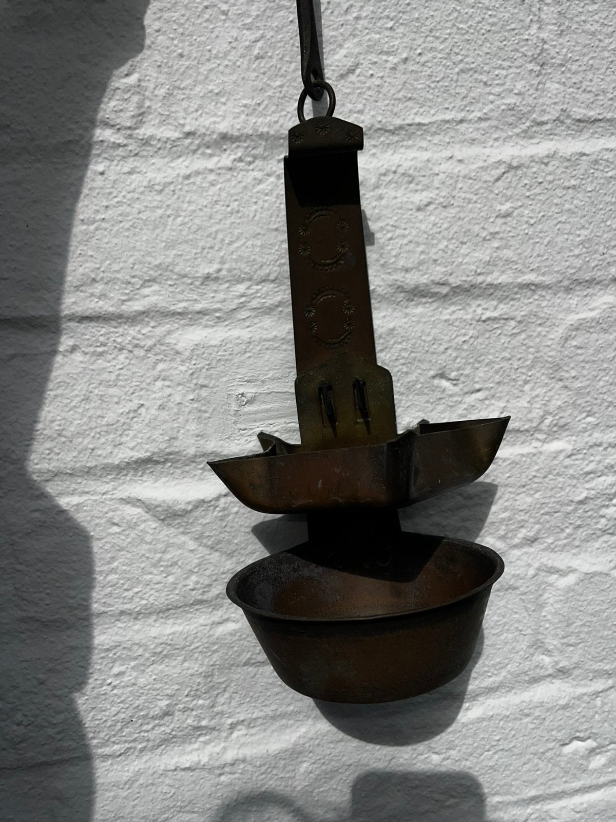 Antiek ca1800 complete Olielamp & haak walvisolie hanglamp, Antiek en Kunst, Antiek | Lampen, Ophalen of Verzenden
