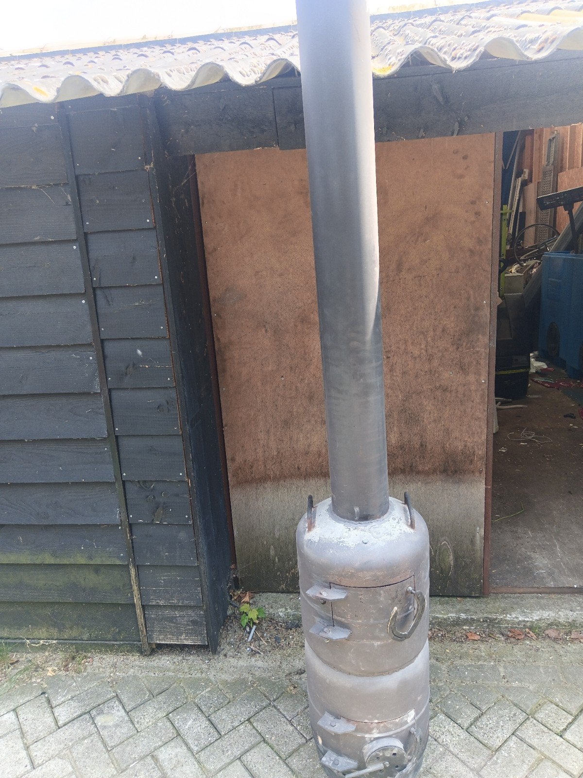 Robuuste Houtkachel - Ideaal voor Werkplaats of Garage, Huis en Inrichting, Kachels, Gebruikt, Houtkachel, Hout, Ophalen