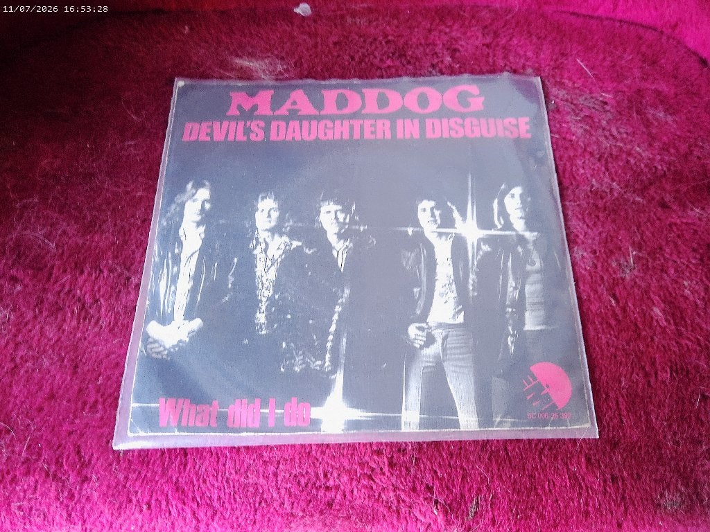 Single Maddog - Devil's daughter in disguise, Cd's en Dvd's, Vinyl Singles, Gebruikt, Fotohoes, 7 inch, Ophalen of Verzenden