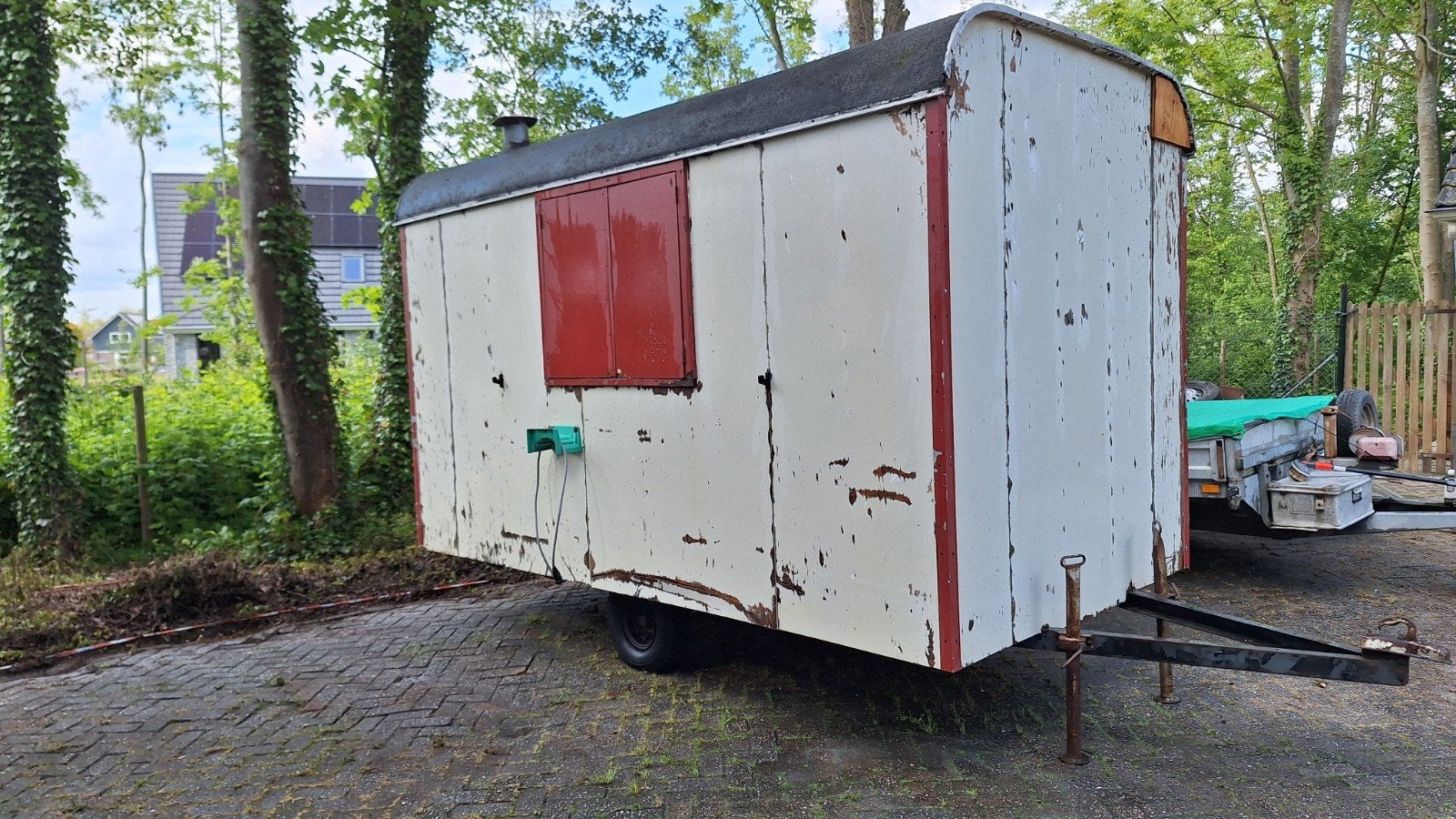 Pipowagen / Schaftkeet - Gebruikt, Doe-het-zelf en Verbouw, Bouwketen en Schaftketen, Ophalen, Gebruikt