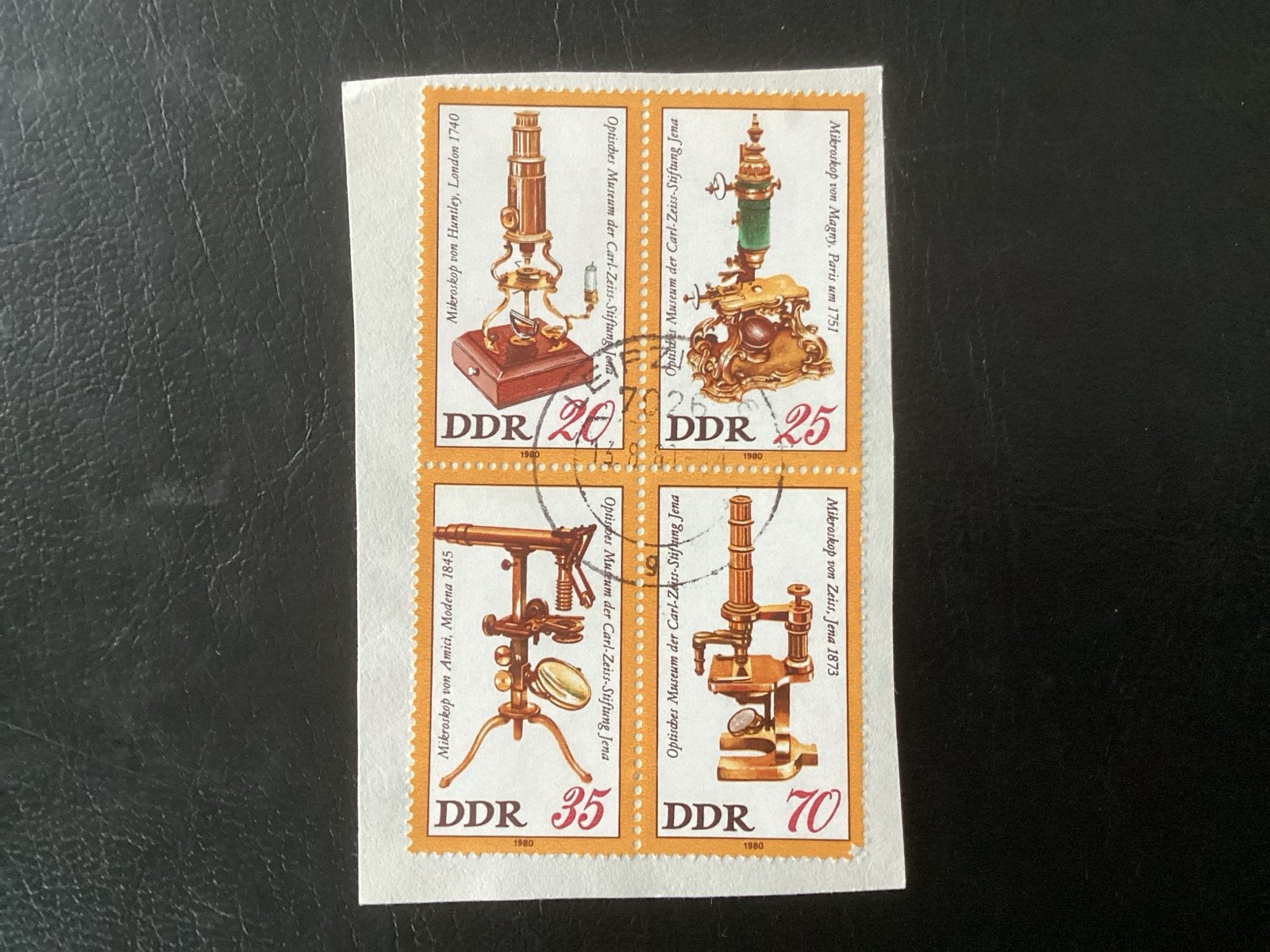 DDR Postzegels - Historische Microscoop Serie (1980), Ophalen of Verzenden, DDR, Gestempeld