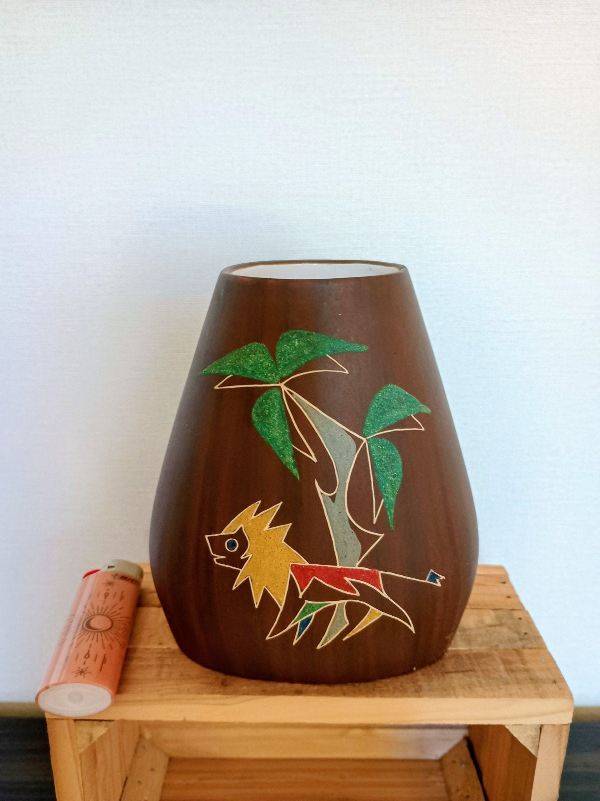 L'Ancora vaasje #311 Kera-teak, Antiek en Kunst, Ophalen of Verzenden