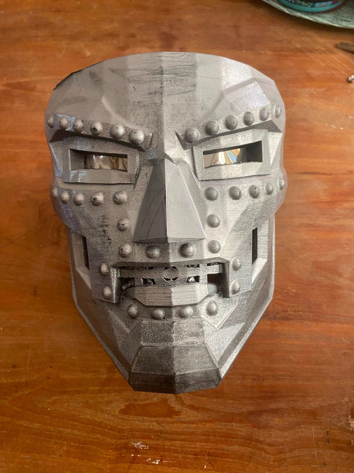 Zelfgemaakt 3D-geprint Dr. Doom masker, Ophalen of Verzenden, Gebruikt, Filament