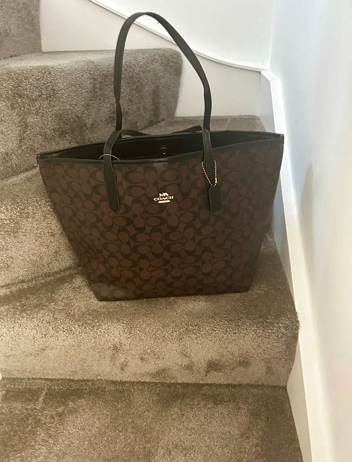 Bruine Coach tote city bag nieuw, Ophalen of Verzenden, Nieuw, Bruin, Handtas