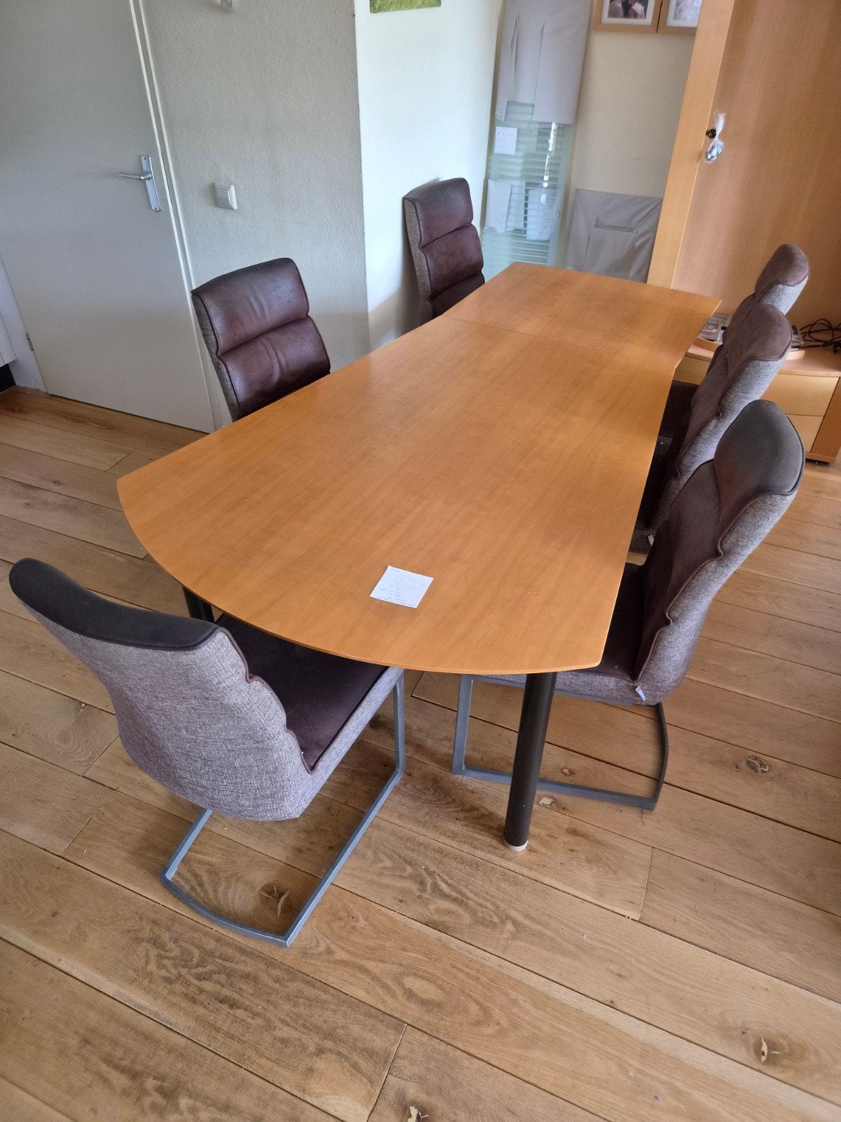 Uitschuifbare eettafel, licht beuken, 5-7 personen, Ophalen, Gebruikt, 200 cm of meer, 50 tot 100 cm