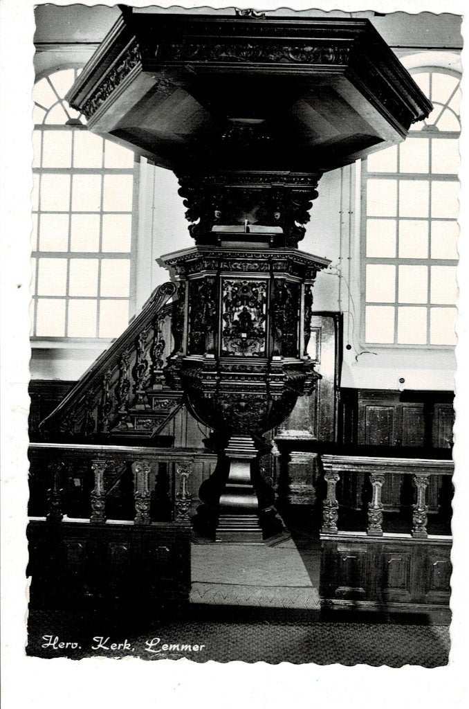 Lemmer, interieur Kerk, Ophalen of Verzenden, Ongelopen, Friesland