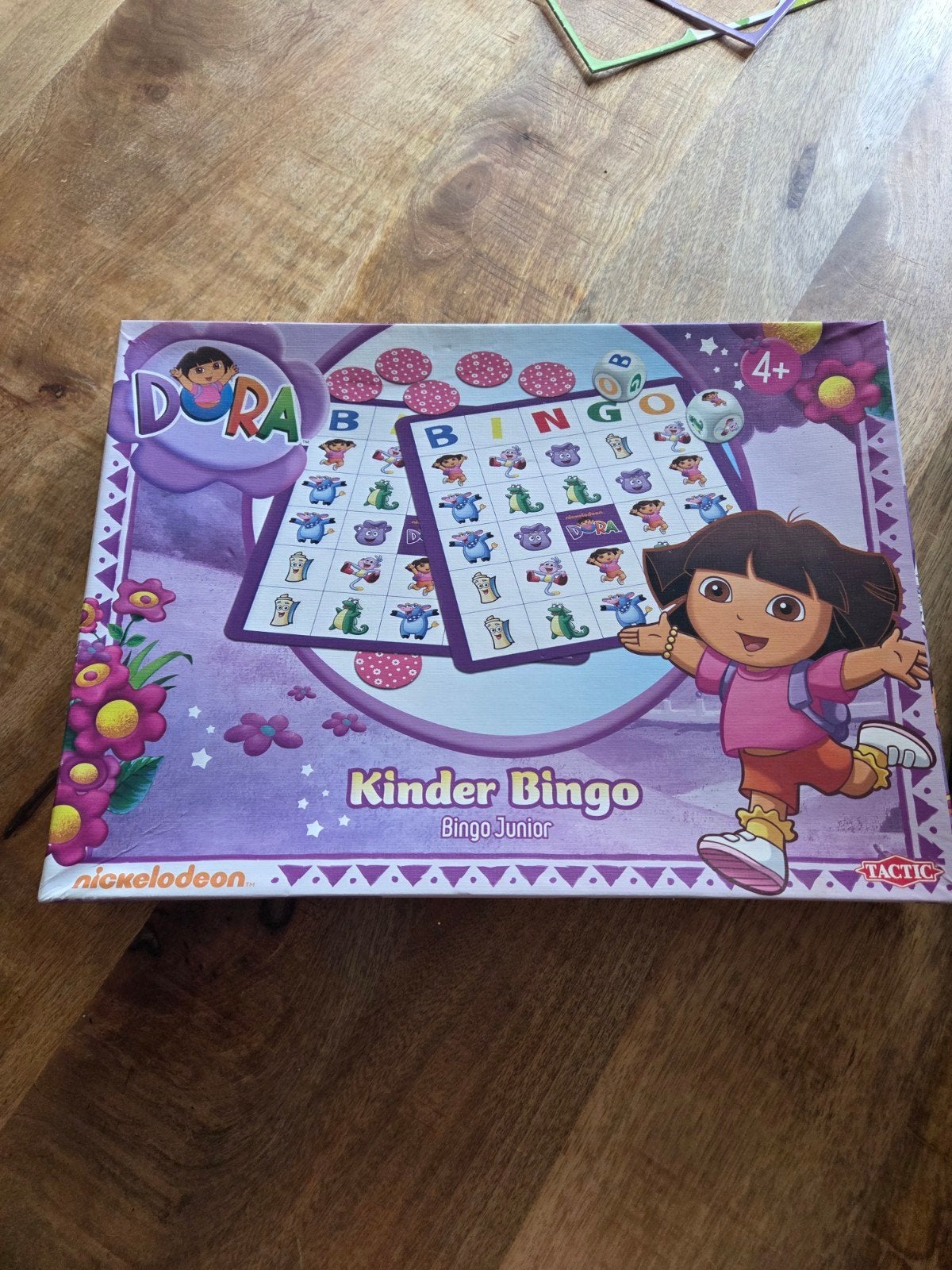 Dora Kinder Bingo Junior Bordspel Nickelodeon Tactic, Een of twee spelers, Ophalen, Gebruikt, Tactic