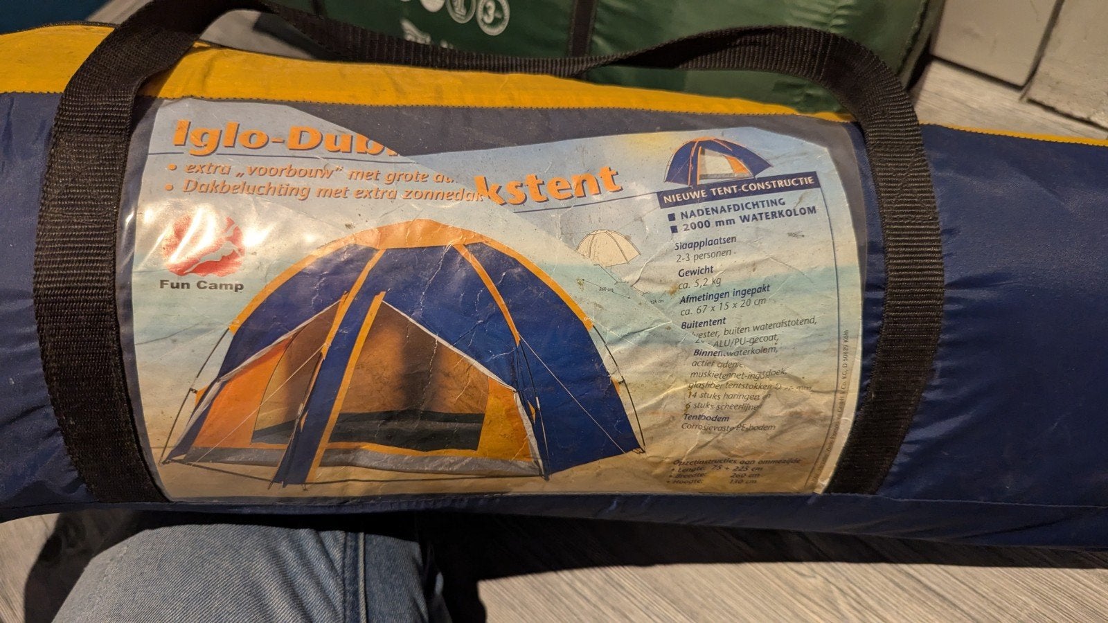 Fun Camp Iglo-Dubbeldakstent - 2-3 persoons koepeltent, Ophalen of Verzenden, Gebruikt, Tot en met 3