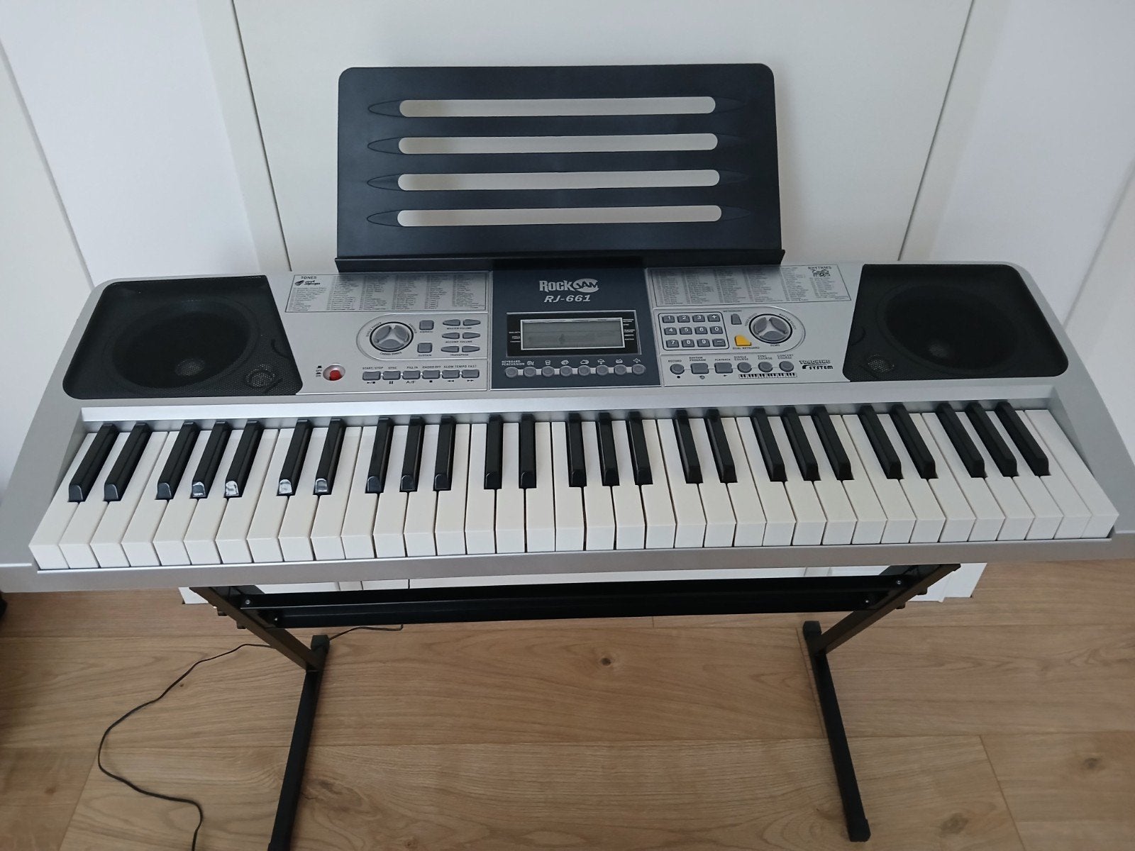Keyboard RJ-661 Rockjam, Muziek en Instrumenten, Keyboards, 61 toetsen, Zo goed als nieuw, Met standaard, Ophalen