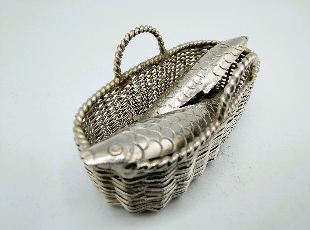 Zilveren miniatuur vismand, A.F. Westerwaal, Amsterdam 1910