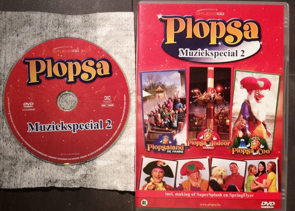 DVD - Plopsa Muziekspecial 2 - Kabouter Plop K3 Piet Piraat, Avontuur, Alle leeftijden, Ophalen of Verzenden, Zo goed als nieuw