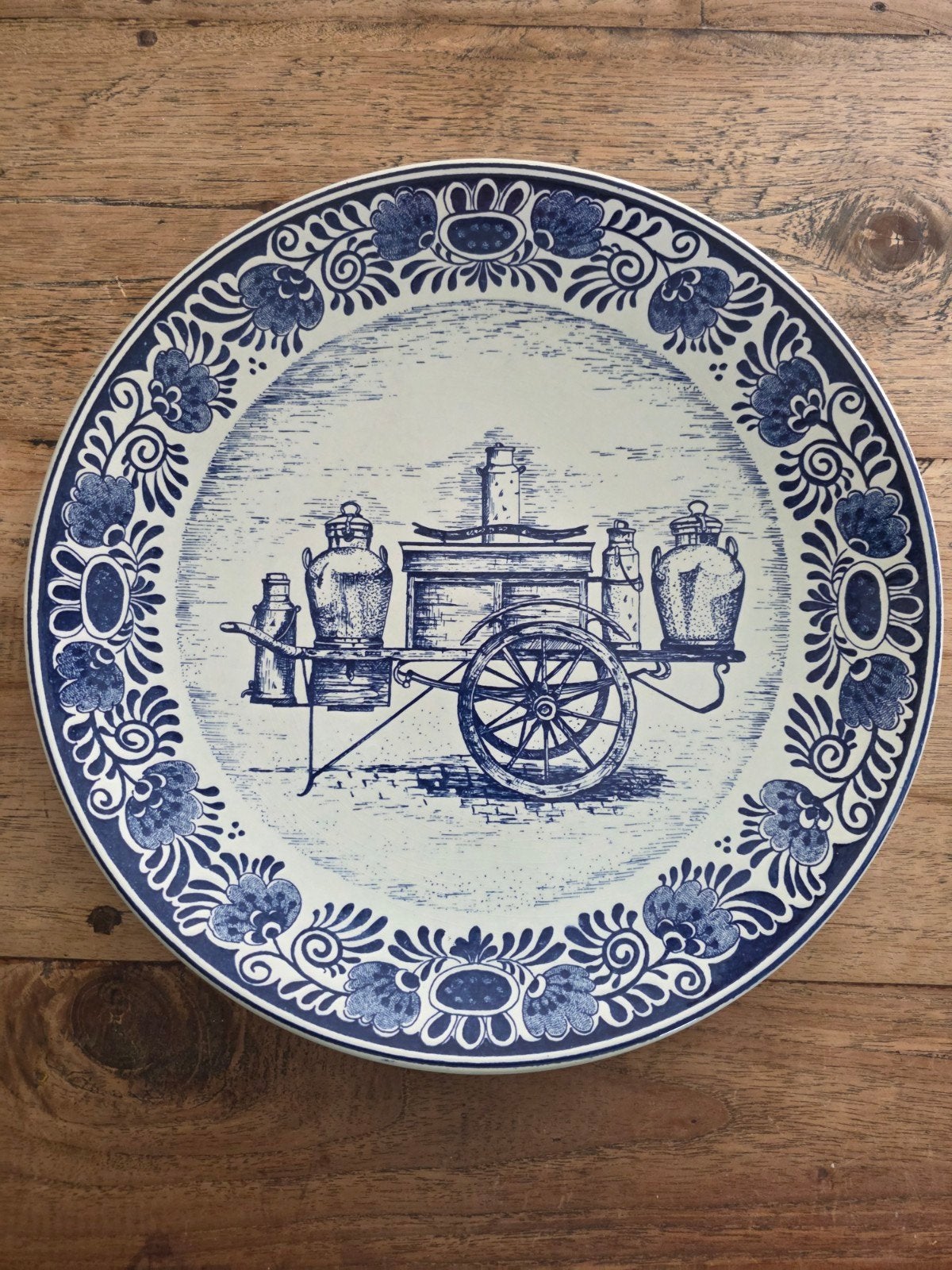 Delfts Blauw Gedenkbord Melkhandel Verza 30cm, Ophalen of Verzenden