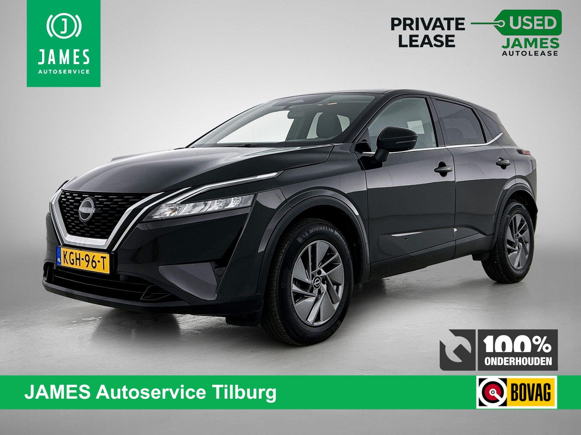 Nissan Qashqai 1.3 MHEV Xtronic Acenta CAMERA | NAVI-CARPLAY, 12 maanden, Stof, Euro 6, Zwart