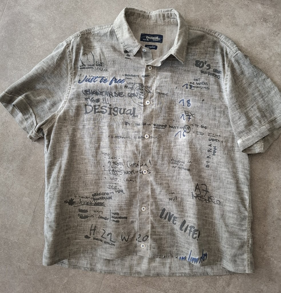 Desigual blouse XL/L, Desigual, Ophalen of Verzenden, Zo goed als nieuw, Grijs