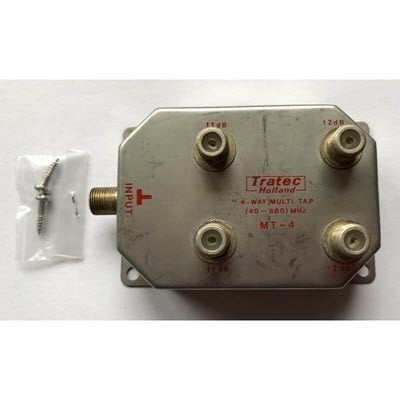 Tratec MT-4 4 weg multi tap 40 – 860MHZ, Ophalen of Verzenden, Nieuw, Minder dan 2 meter, Coaxiale kabel