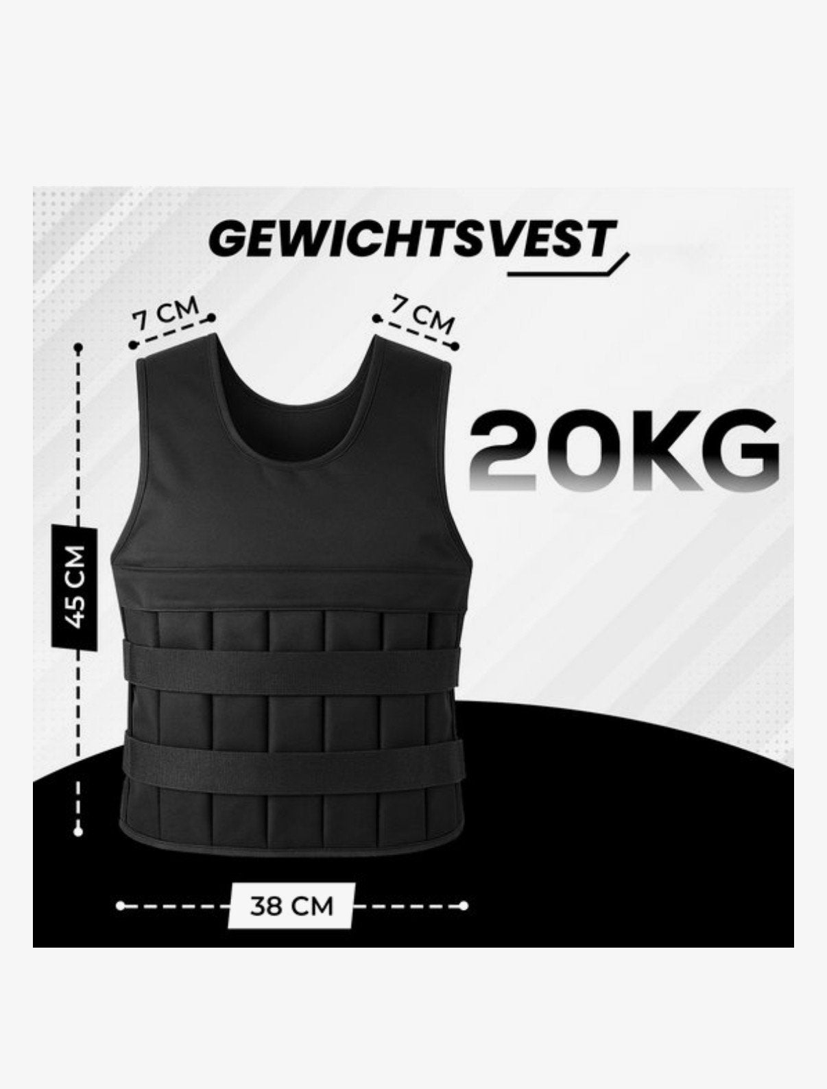 Fitby Gewichtsvest 20 kg, Sport en Fitness, Fitnessmaterialen, Ophalen of Verzenden, Nieuw, Overige typen