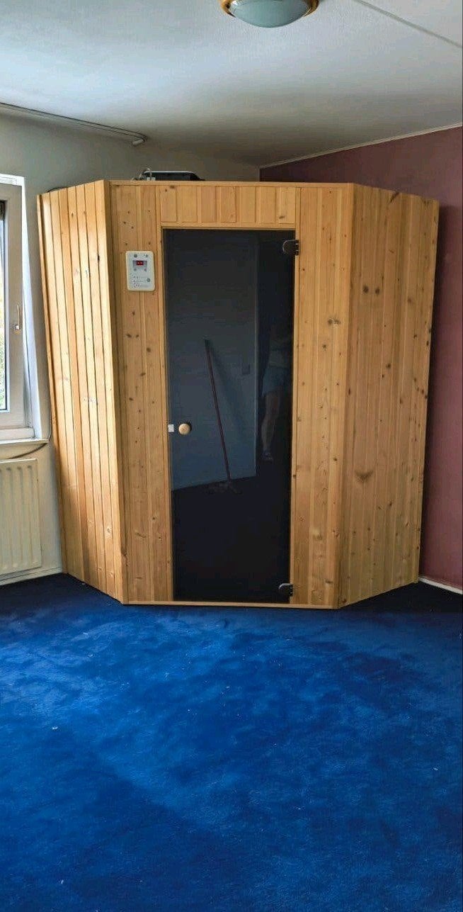 Infrarood Sauna Hoekmodel - Alpha Industries, Ophalen, Gebruikt, Infrarood, Complete sauna