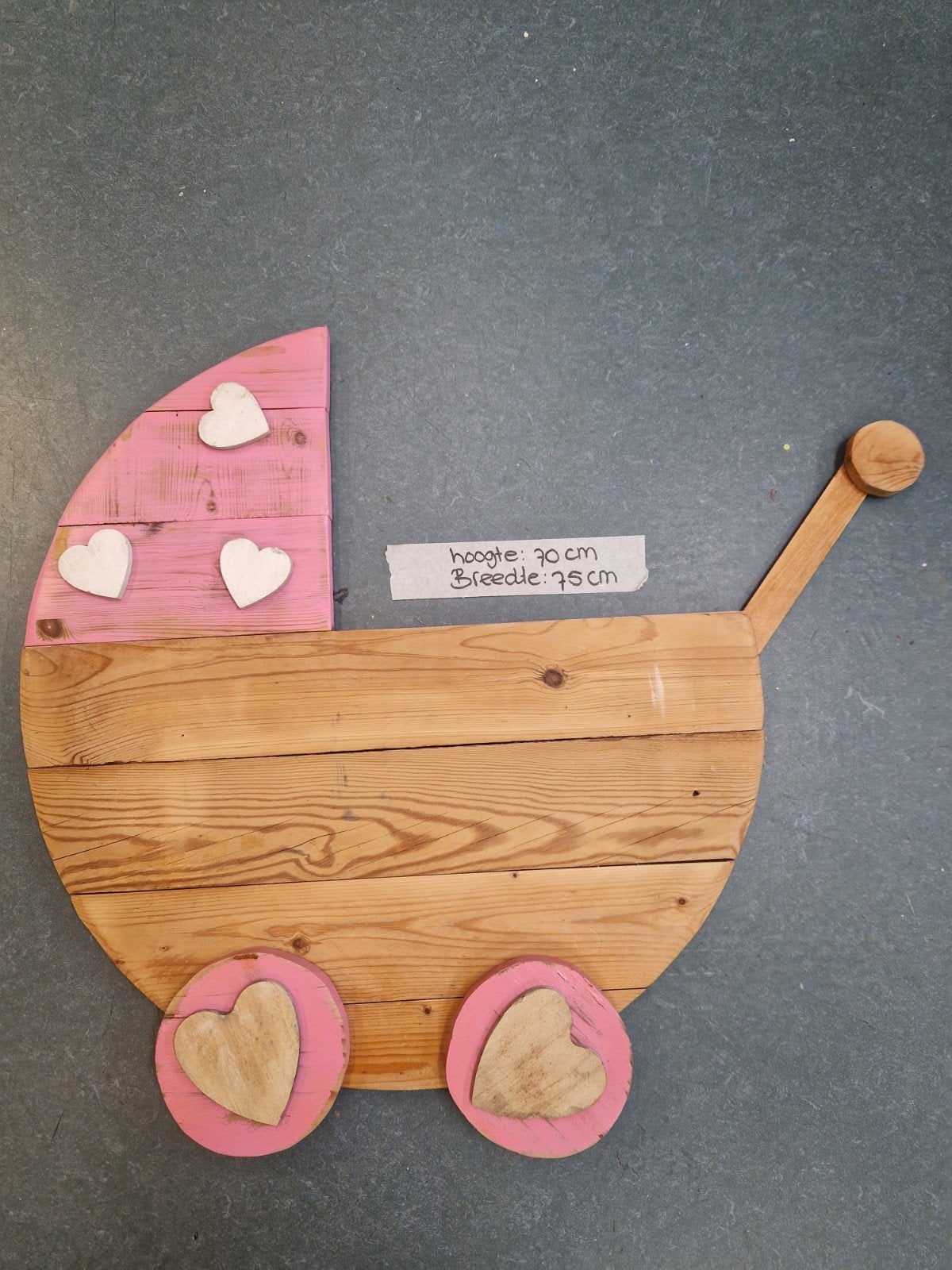Geboortebord Meisje - kinderwagen, Ophalen
