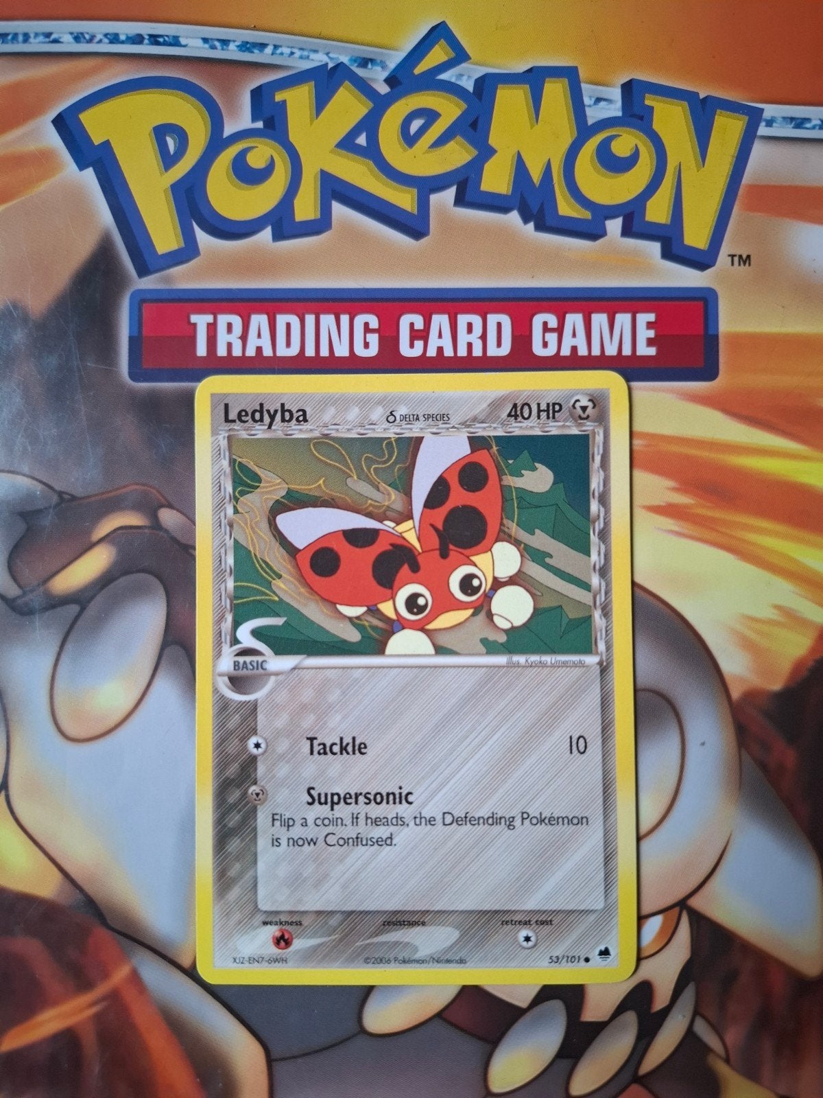 ledyba 53/101 Ex Dragon Frontiers pokemon kaart, Ophalen of Verzenden, Gebruikt, Losse kaart