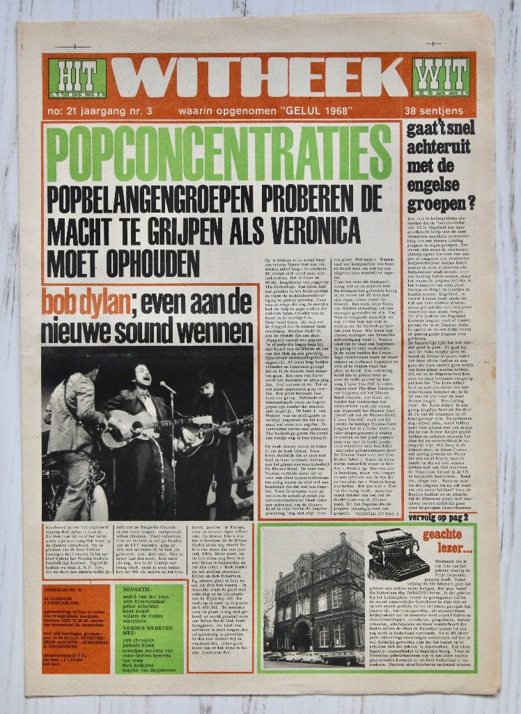 Hitweek nr 21 - 9 februari 1968, Ophalen of Verzenden, Gelezen, Muziek, Film of Tv