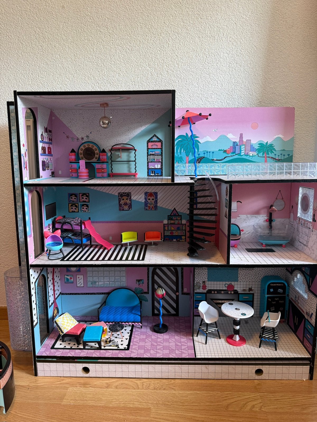 LOL surprise poppenhuis camper kapsalon poppetjes grote pop, Ophalen, Gebruikt, Poppenhuis
