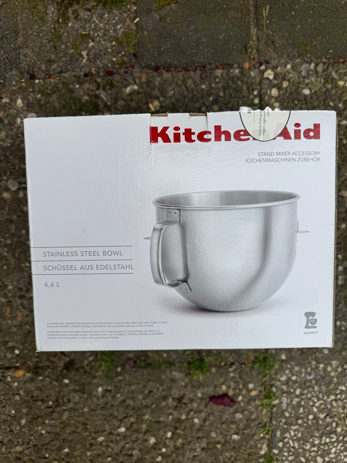 Nieuwe KitchenAid bak 6.6L met accessoires, Ophalen of Verzenden, Nieuw, Metaal, Overige merken