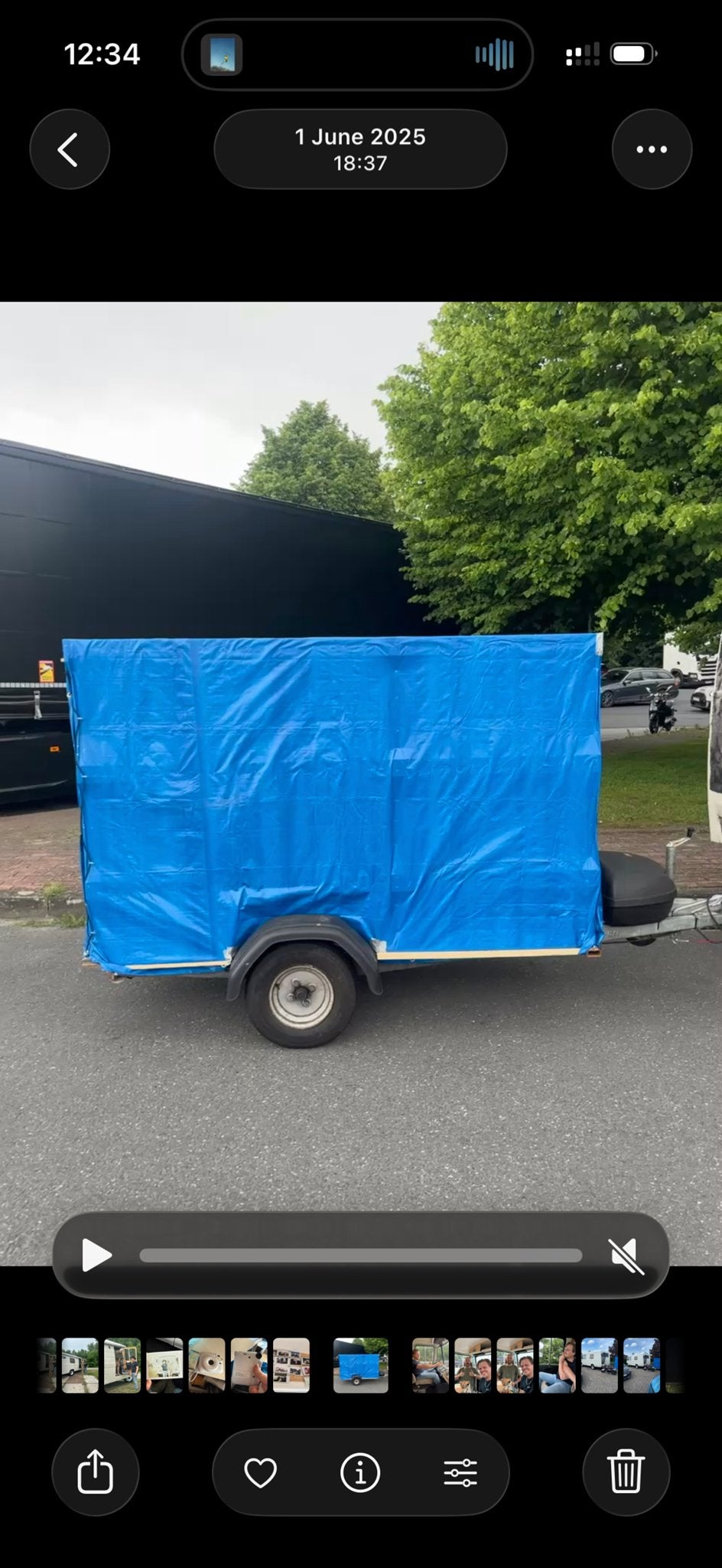 Geremde Aanhangwagen met huif - Ideaal voor transport!, Auto diversen, Aanhangers en Bagagewagens, Ophalen, Gebruikt