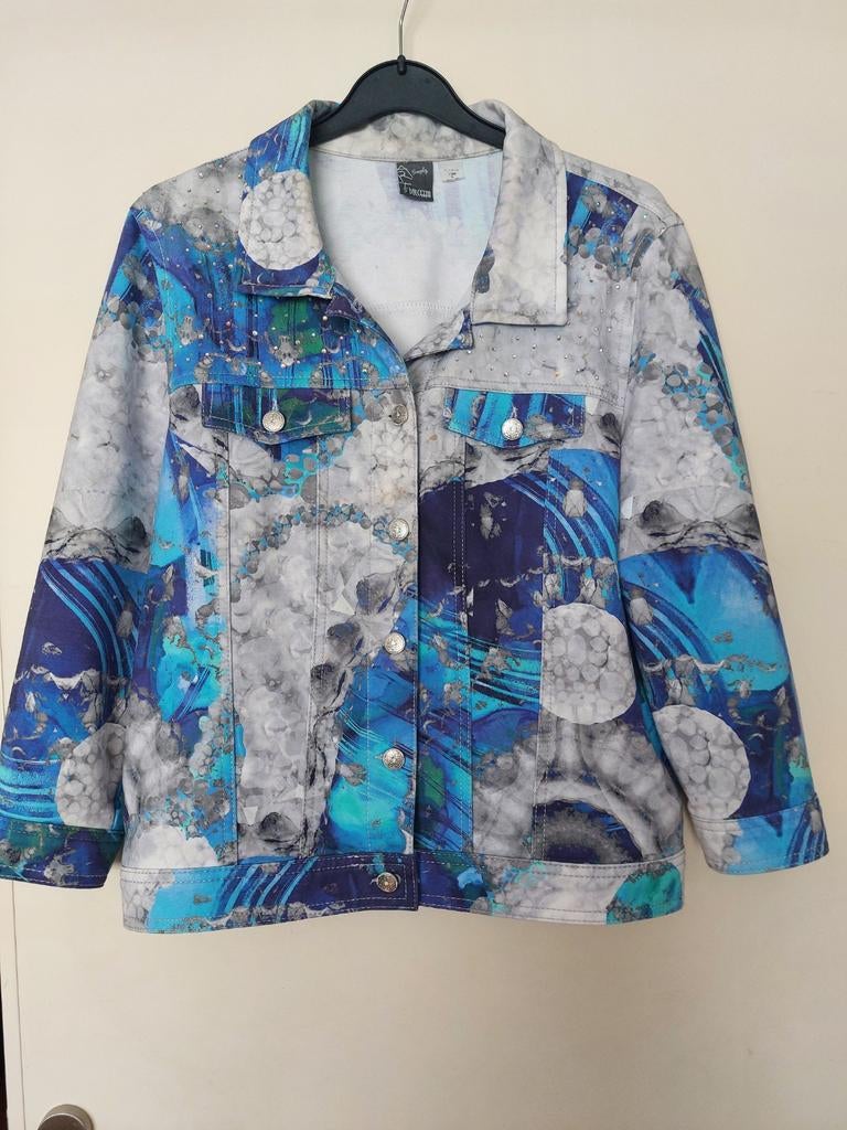 Vrolijk zomers jasje/blazer, maat 44, Kleding | Dames, Ophalen of Verzenden, Zo goed als nieuw, Maat 42/44 (L)