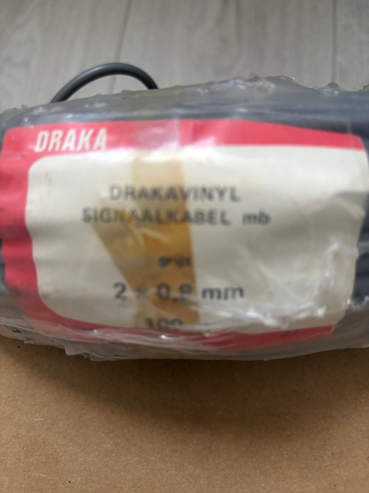 Draka vinyl signaalkabel 2 x 0,8 mm - ca. 80 meter, Ophalen of Verzenden, Nieuw, Draka, Kabel of Snoer
