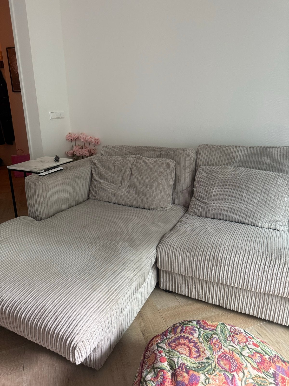 Goossens Hoekbank - Comfortabel en Ruim, Ophalen, 250 tot 300 cm, Gebruikt, 100 tot 125 cm