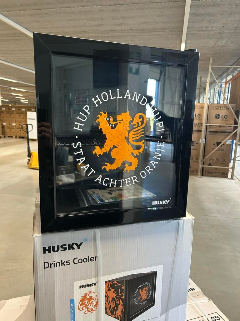 Husky Oranje Koelkast - Hup Holland Hup!, Witgoed en Apparatuur, Zonder vriesvak, Nieuw, Ophalen of Verzenden, Minder dan 75 liter