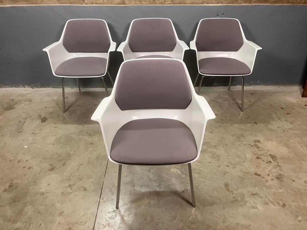 Space Age Kuipstoel Georg Leowald Wilkhahn, Huis en Inrichting, Stoelen, Gebruikt, Kunststof, Wit, Ophalen