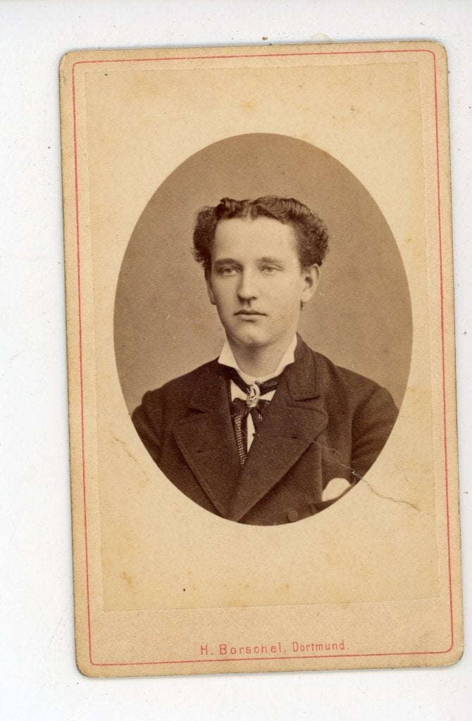 B41; CDV jongeman., Ophalen of Verzenden, Voor 1940, Gebruikt, Foto
