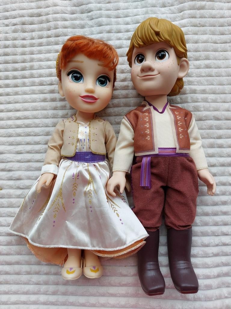 Disney Frozen Anna en Kristoff poppen set, Kinderen en Baby's, Speelgoed | Poppen, Ophalen, Zo goed als nieuw, Overige typen