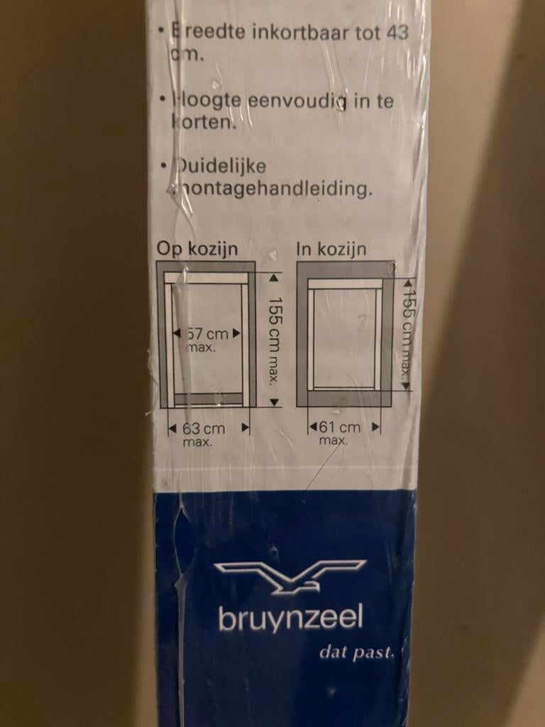 Bruynzeel raamrolhor / hor, Ophalen, Nieuw, 50 tot 100 cm, 150 tot 200 cm
