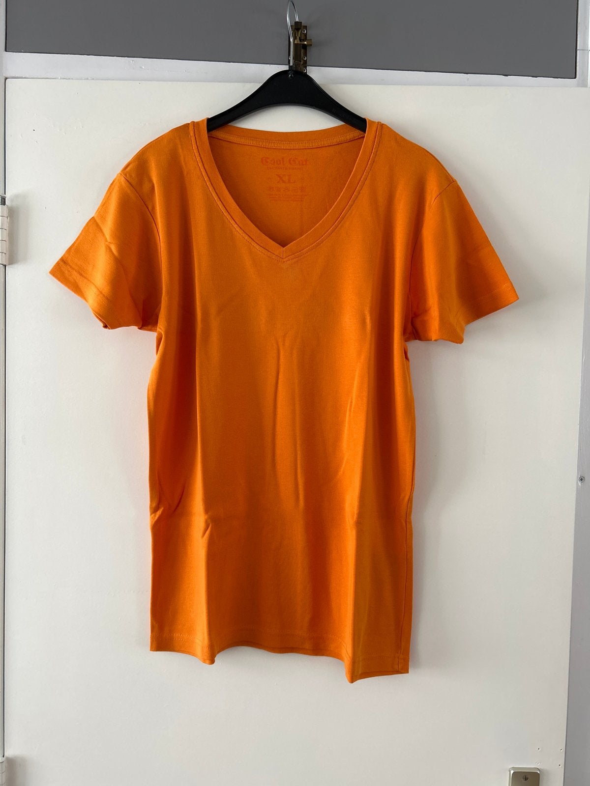 Cool Cat Heren T-shirt XL Oranje V-hals, Ophalen of Verzenden, Gedragen, Maat 56/58 (XL), Oranje