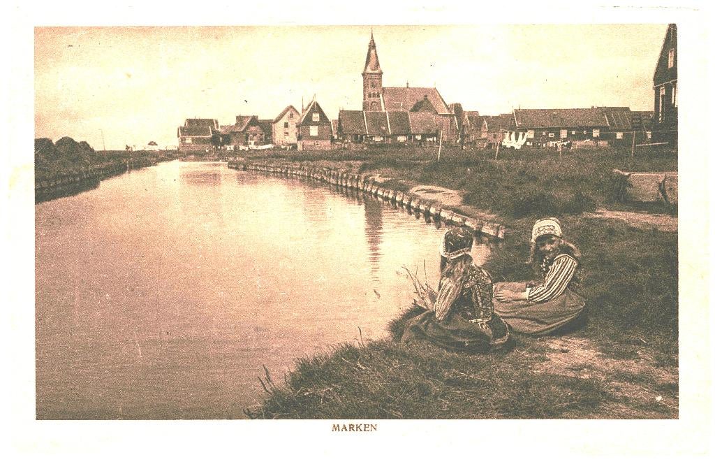 967338 Marken Postzegel afgeweekt, Verzamelen, Ophalen of Verzenden, 1940 tot 1960, Gelopen, Noord-Holland