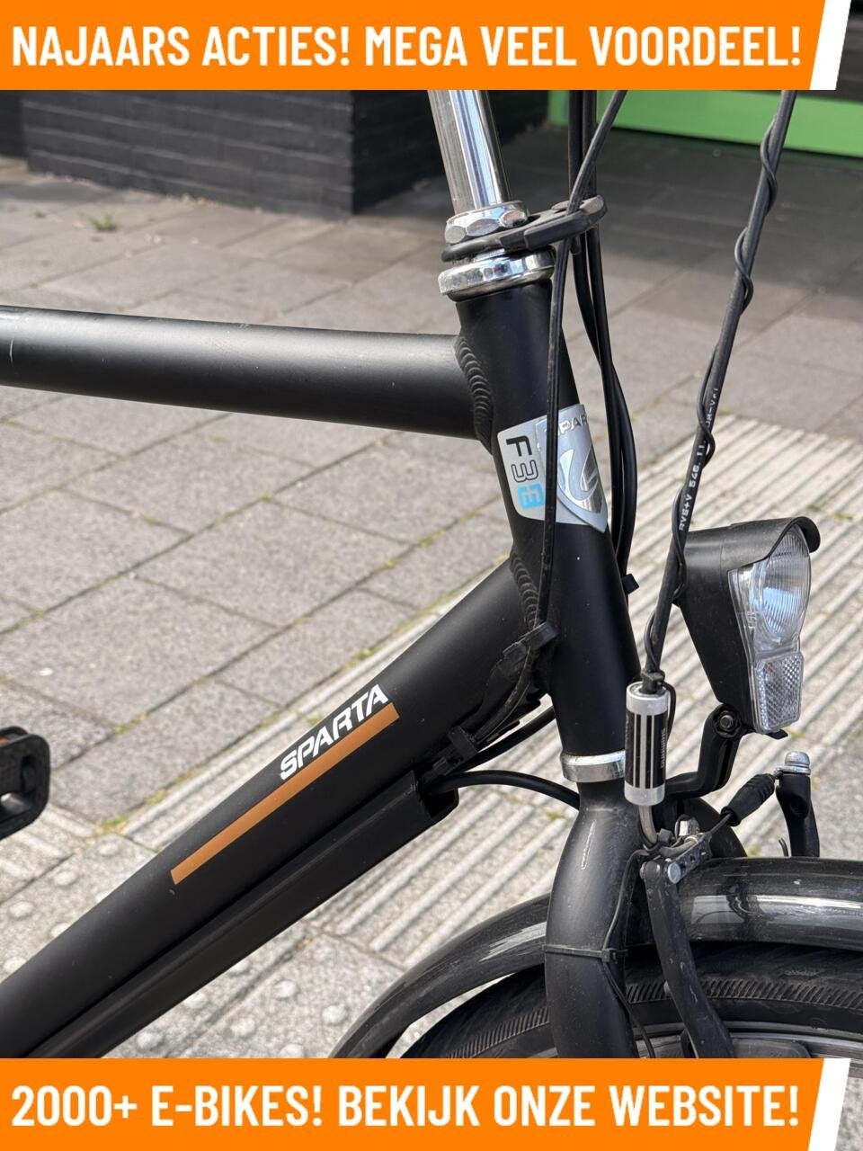 Sparta F3E Elektrische fiets met voorwiel motor bij MRA!, Fietsen en Brommers, 55 tot 59 cm, Zo goed als nieuw, 50 km per accu of meer