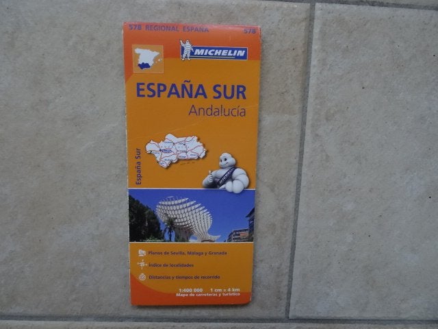 michelin wegenkaart 578 Spanje zuid, Andalusie, Boeken, Spanje, 2000 tot heden, Ophalen of Verzenden, Landkaart